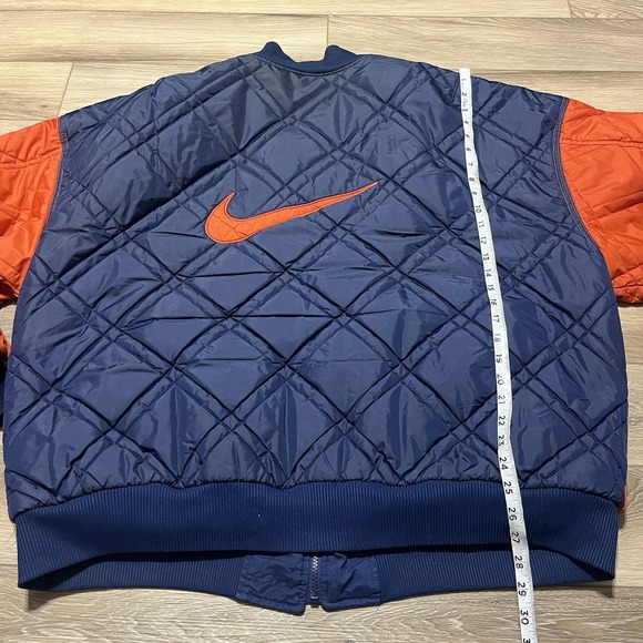 VINTAGE NIKE 90s BOMBER JACKET 2in1 BIG SWOOSH SIZE XXL 2XL - Picture 7 of 7